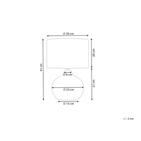 Lampa stołowa szklana zielona KEILA