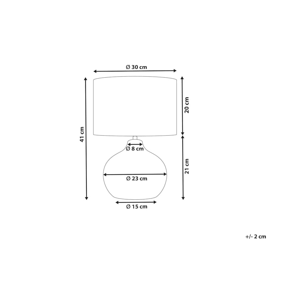 Lampa stołowa szklana zielona KEILA