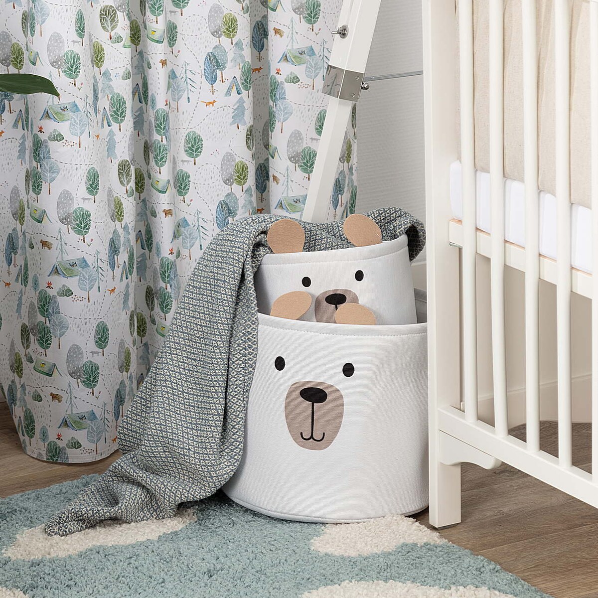 Narzuta bawełniana niebieska, 100x80x0,5cm