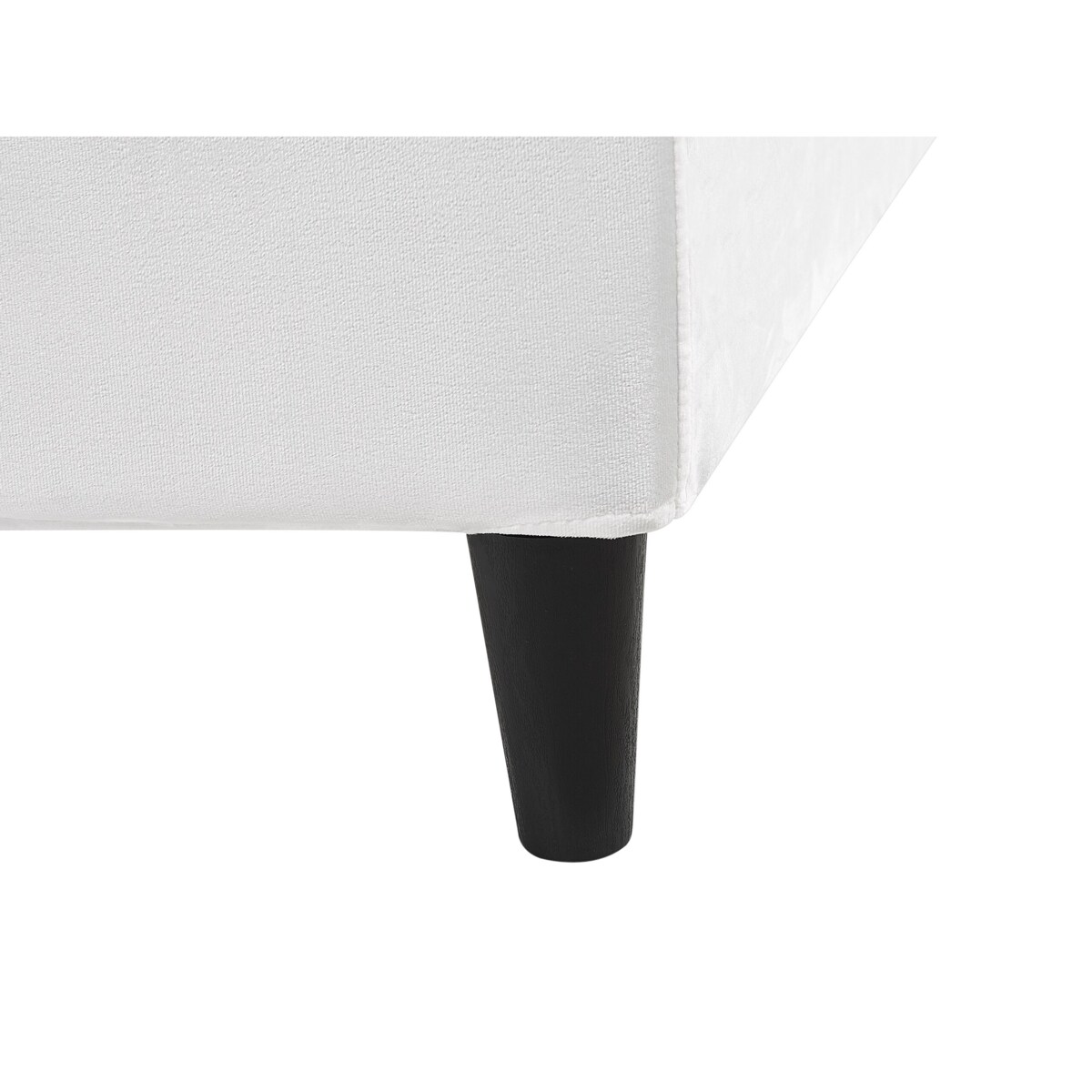 Łóżko welurowe 180 x 200 cm białe FITOU