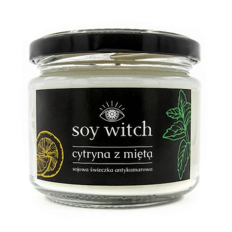 Świeca Świeczka Sojowa Naturalna Cytryna na Komary Odstrasza Owady 50H