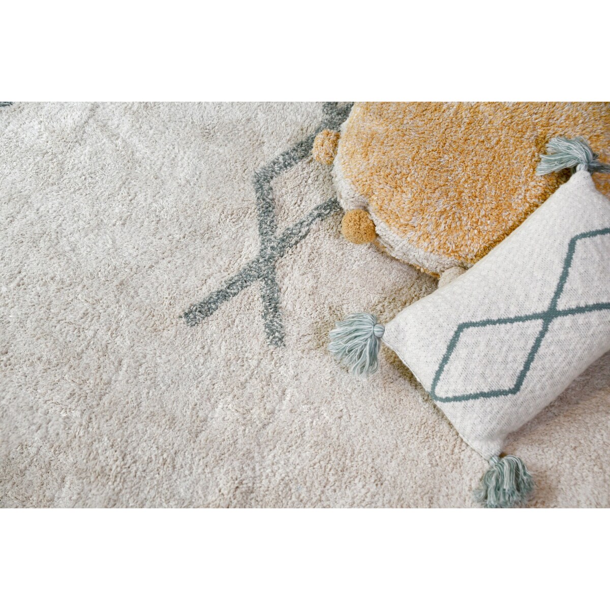 Dywan Bawełniany Atlas Natural Vintage Blue 170x240 cm Lorena Canals