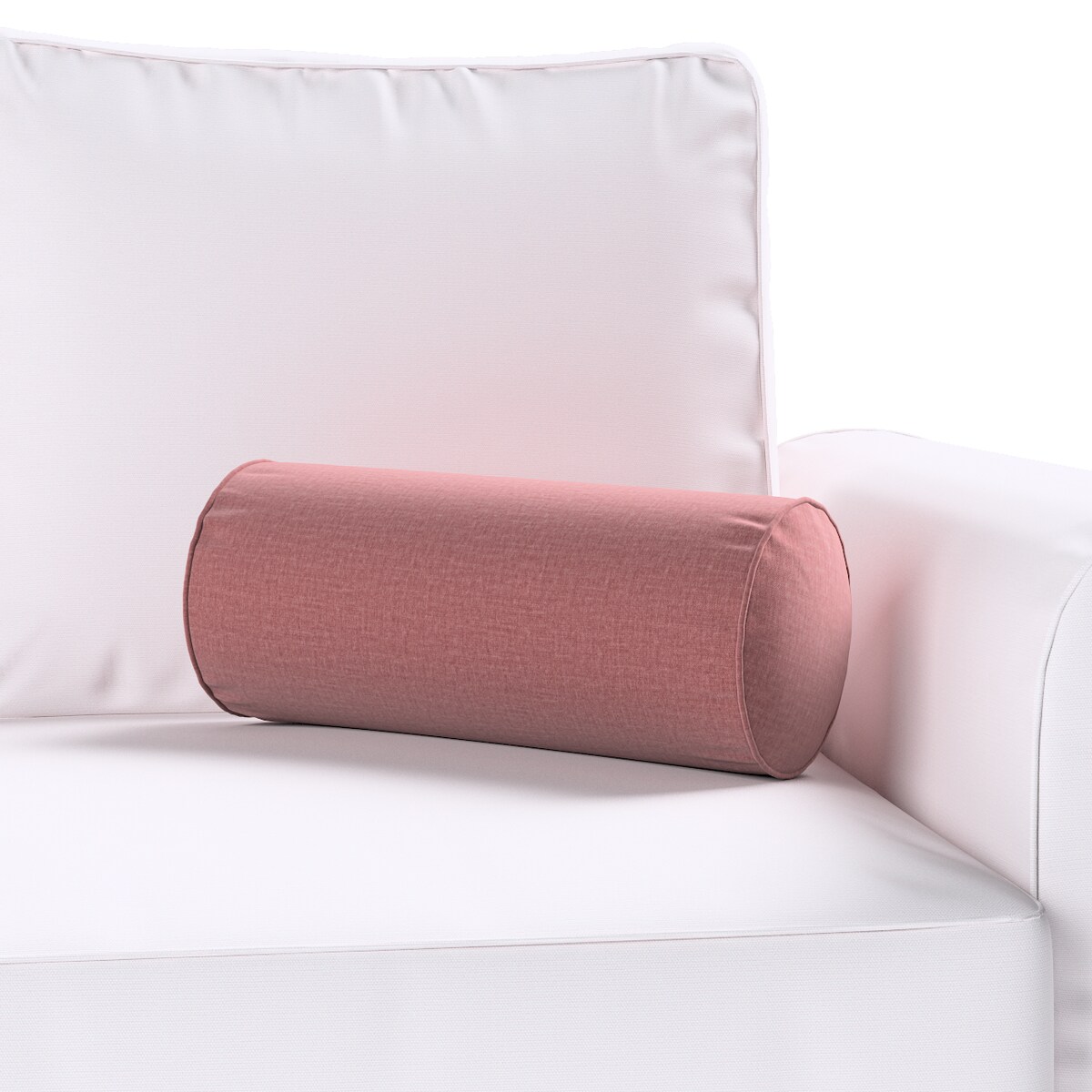 Poduszka wałek prosty, jasna śliwka - welwet, Ø16 x 40 cm, Ingrid