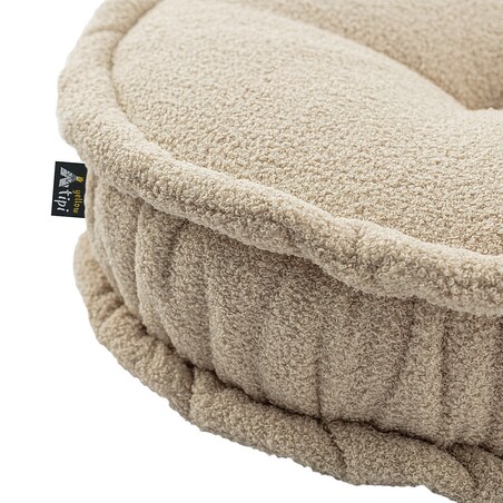 Puf francuski, jasny beż, 50x13cm, Boucle