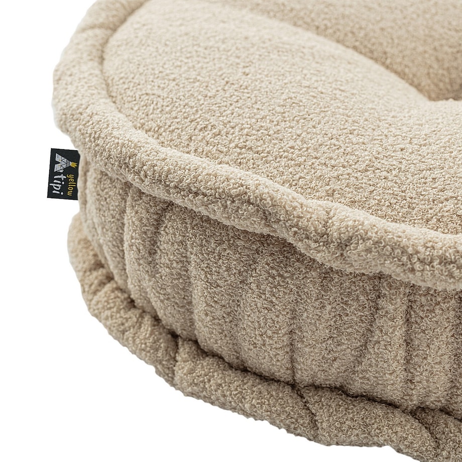 Puf francuski, jasny beż, 50x13cm, Boucle