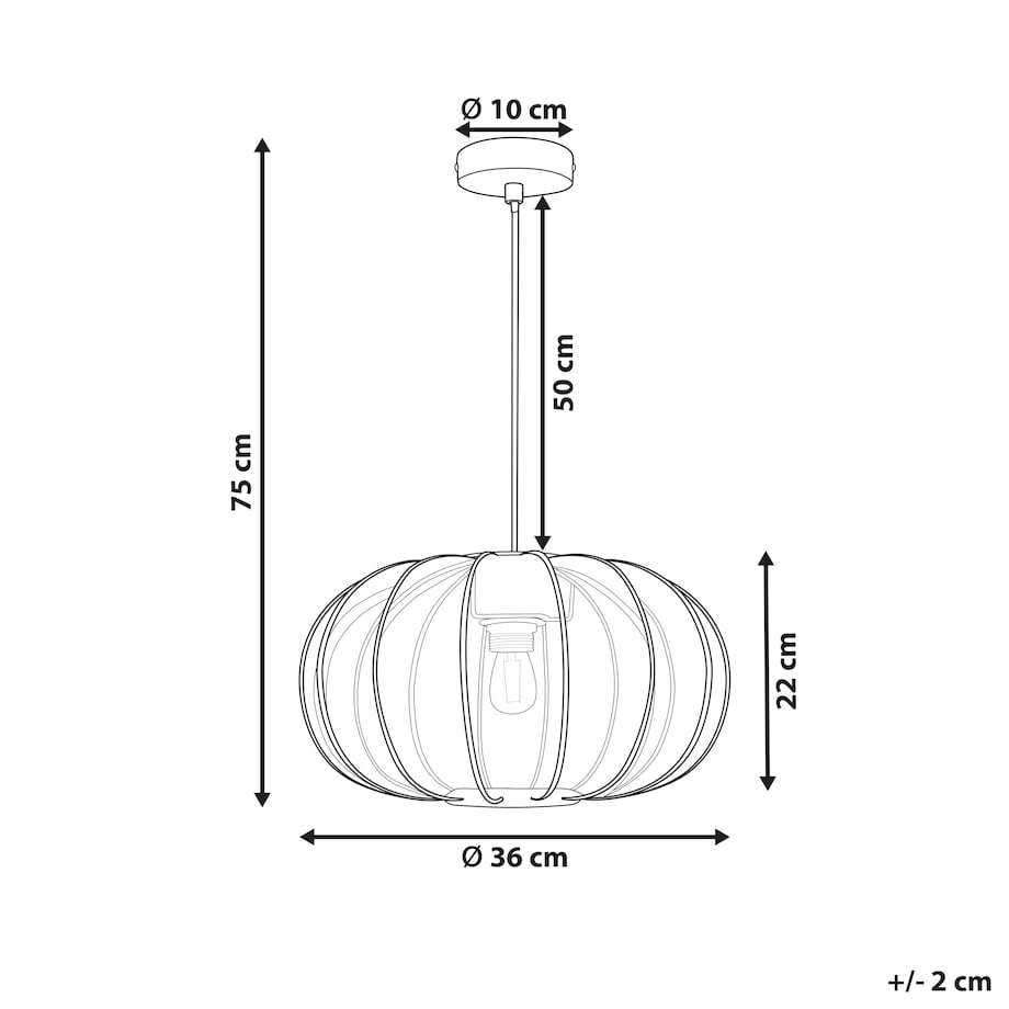 Lampa wisząca TOCUYO Czarny