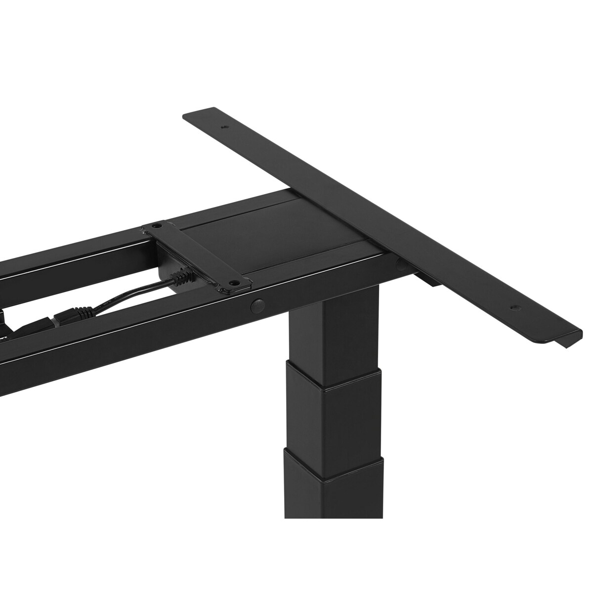 Biurko regulowane elektrycznie 160 x 72 cm czarne DESTIN II