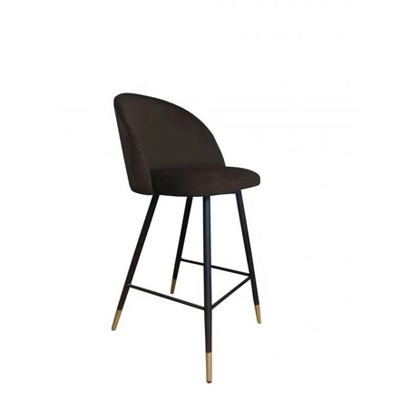 Hoker niski CLAUDINE VELVET GOLD brązowy