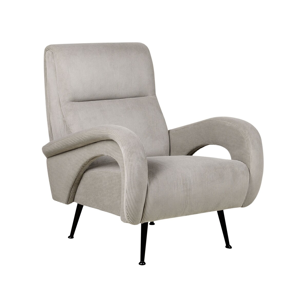 Fotel sztruksowy szary SVALOV