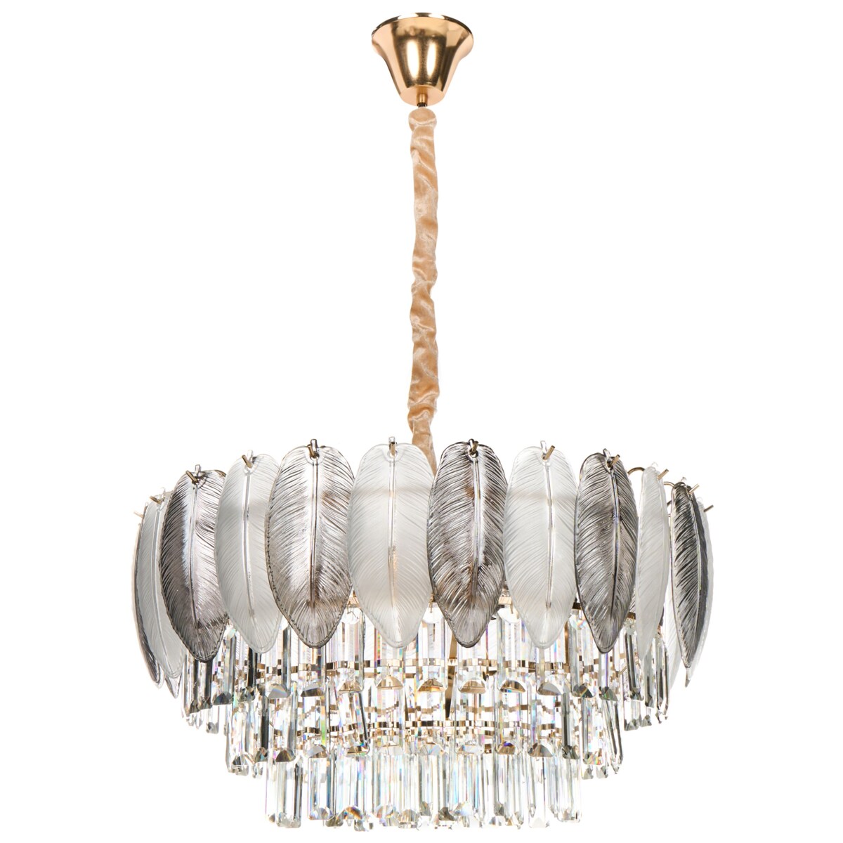 Żyrandol CANAGUA Szkło Mosiężny