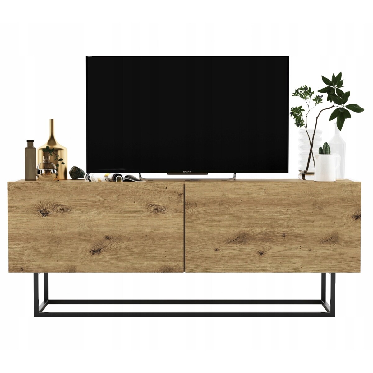 Szafka RTV Loft Industrialna Komoda RTV Dąb Artisan MAT 120 cm