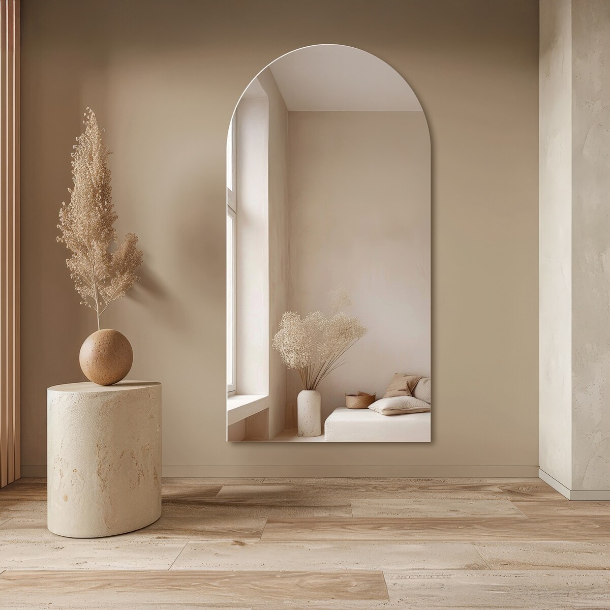 Lustro łazienkowe półowalne - FRANK