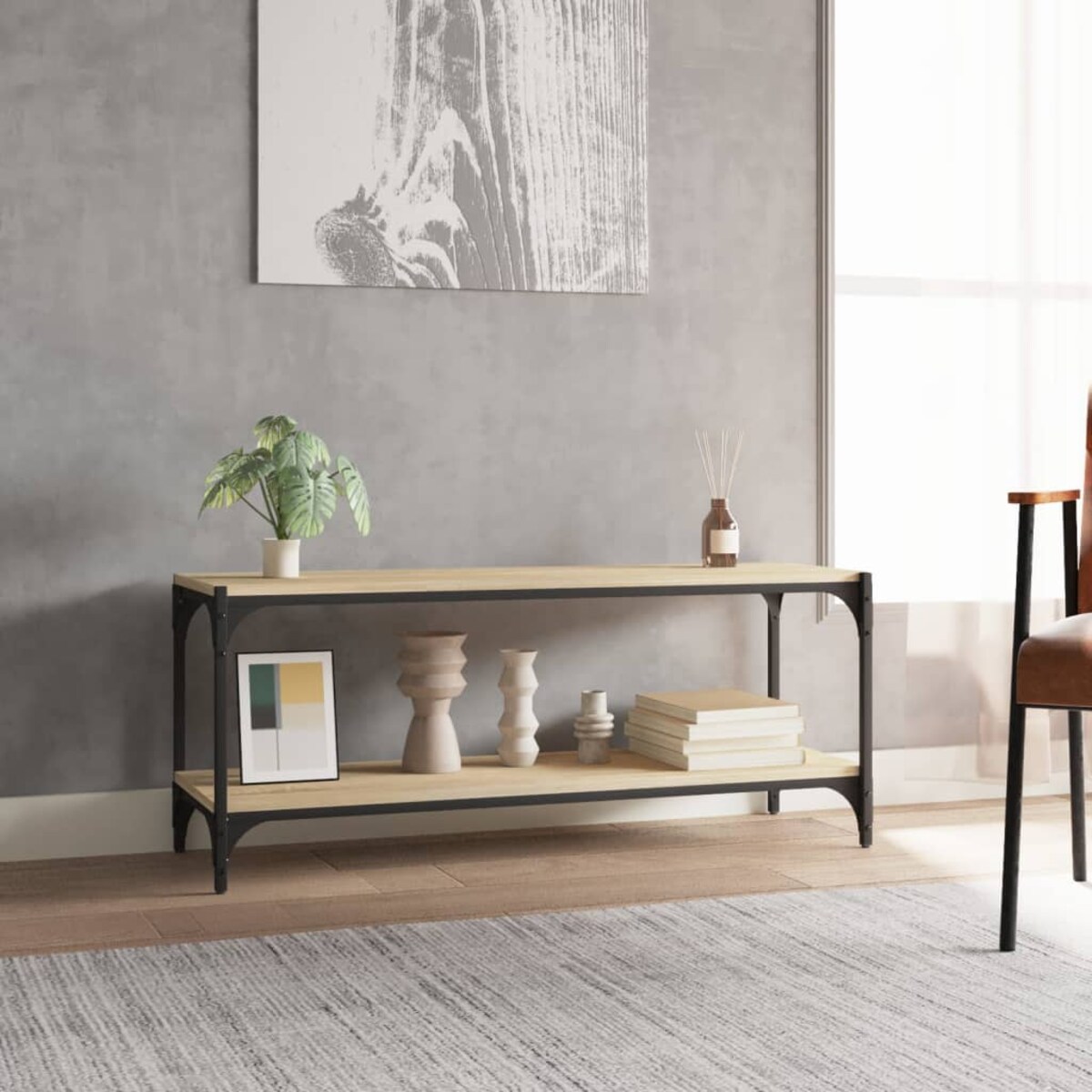 vidaXL Szafka pod TV, dąb sonoma, 100x33x41 cm