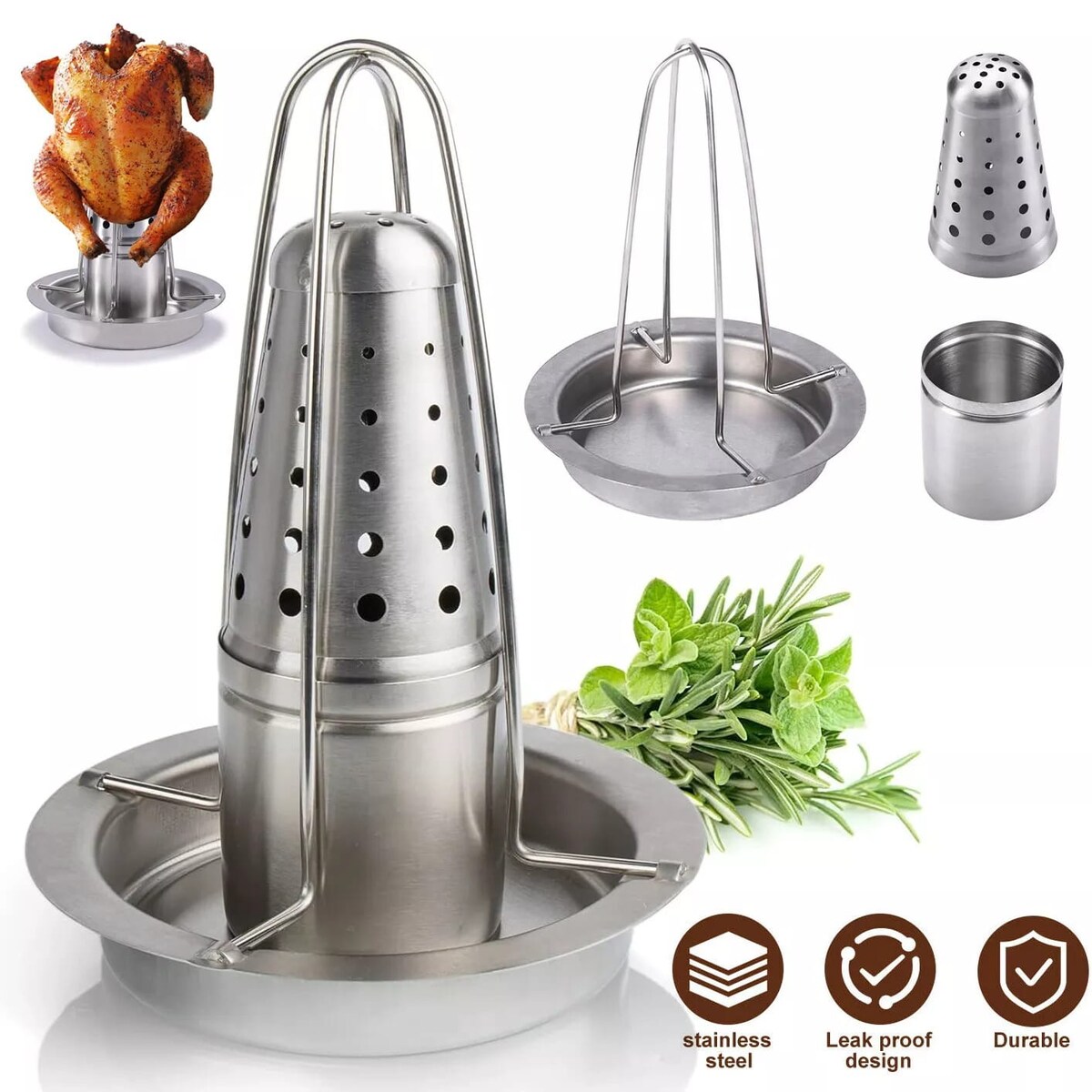 Uchwyt stojak ruszt do pieczenia całego kurczaka KINGHOFF