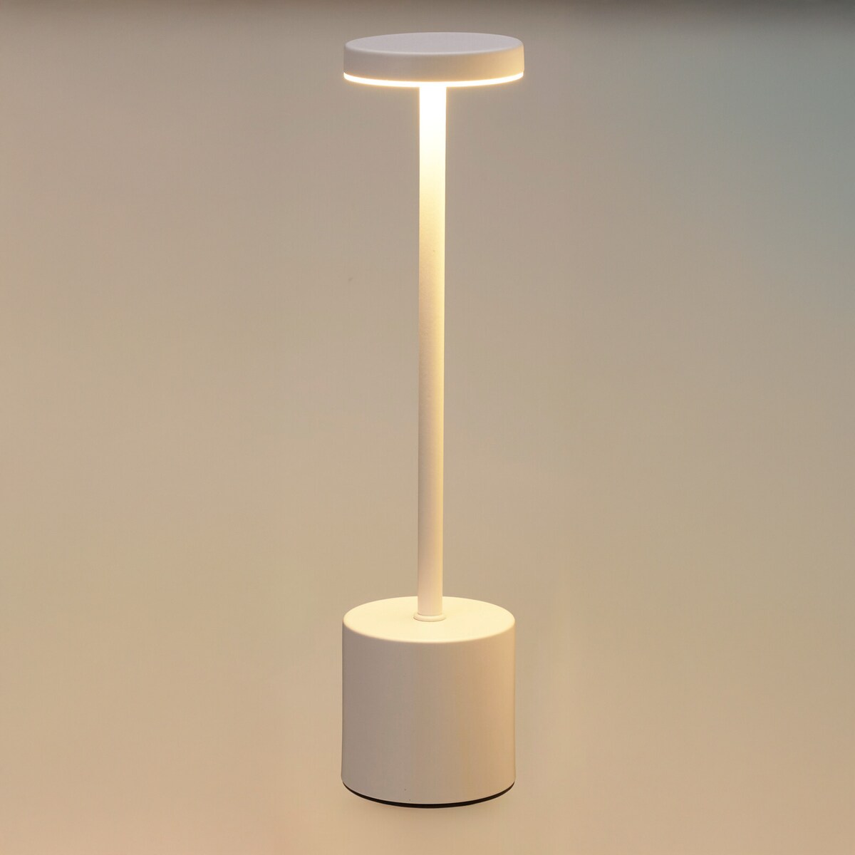 Lampka stołowa LED z ładowalną baterią, metal, 34 cm