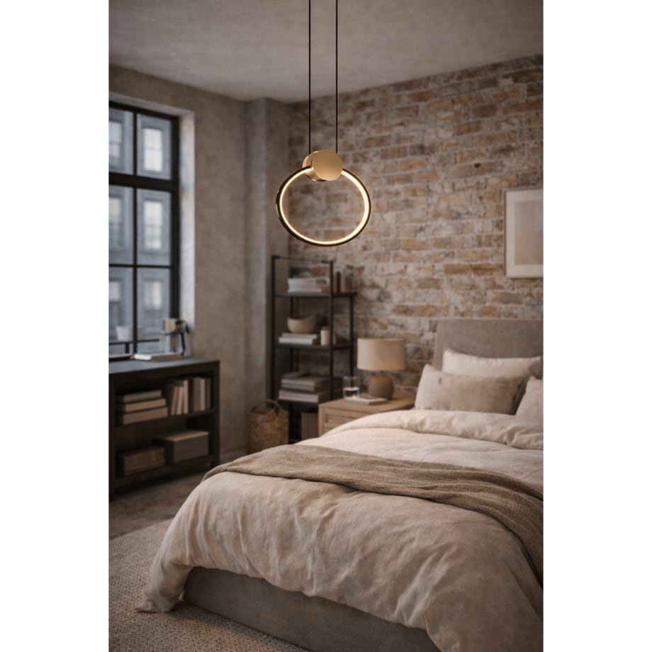 LAMPA WISZĄCA ZAFIRO S MOSIĄDZ CZERŃ