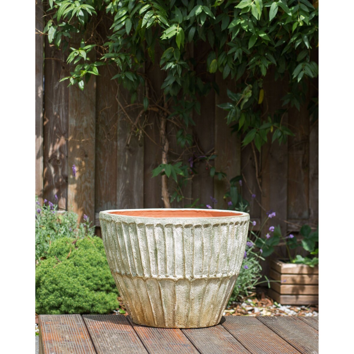 Doniczka z terakoty 50 cm zielona NYSSA