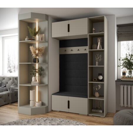 Garderoba do przedpokoju INOVA 1 Z20 kaszmir+czarny+manila18