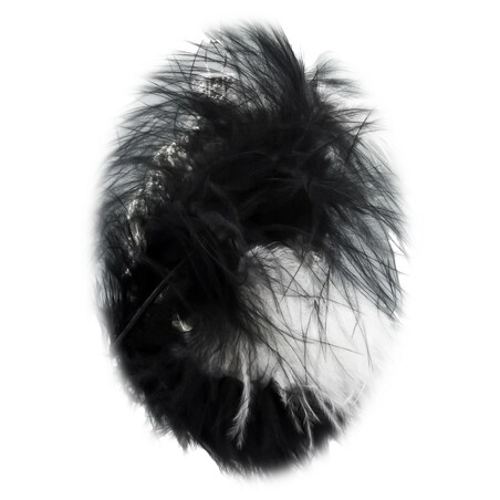 Bombka choinkowa: Maska karnawałowa z piórami: czarna