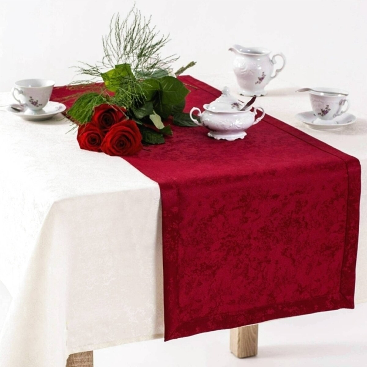 Obrus plamoodporny Marmurek biały - 130x200 cm - biały