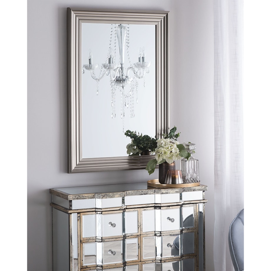 Lustro ścienne CHATAIN 61 cm 91 cm Srebrny