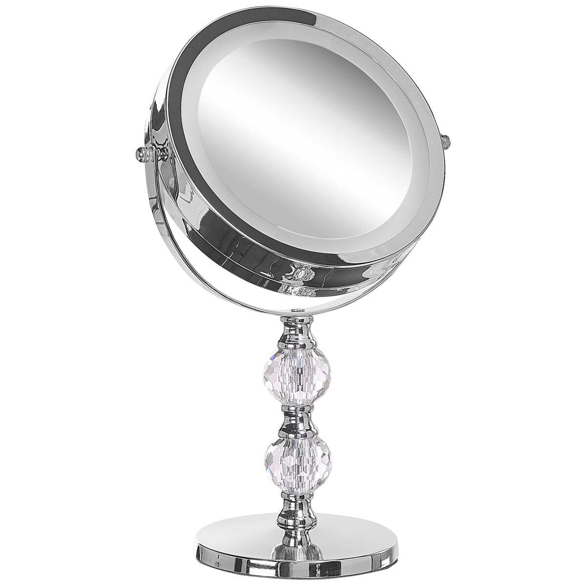 Lusterko kosmetyczne LED ø 18 cm srebrne CLAIRA