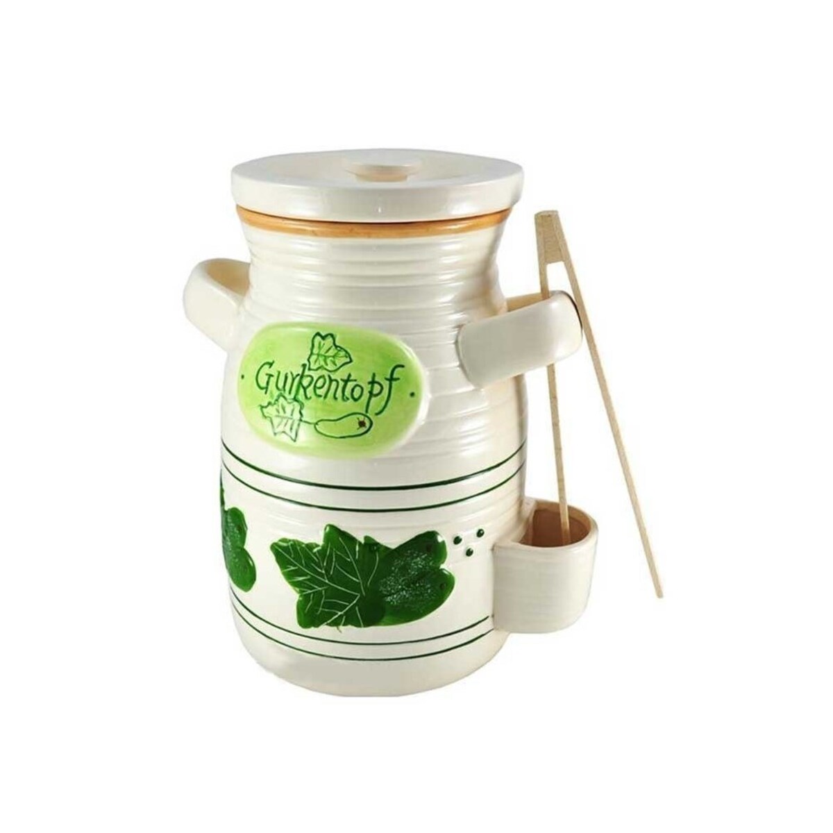 Alpenburg słój ceramiczny do ogórków 2l+ szczypce 8549