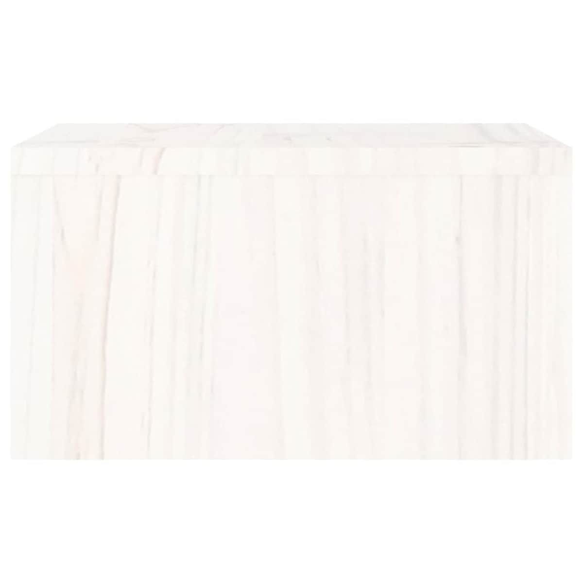 vidaXL Podstawka na monitor, biała, 50x27x15 cm, lite drewno sosnowe
