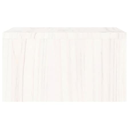 vidaXL Podstawka na monitor, biała, 50x27x15 cm, lite drewno sosnowe