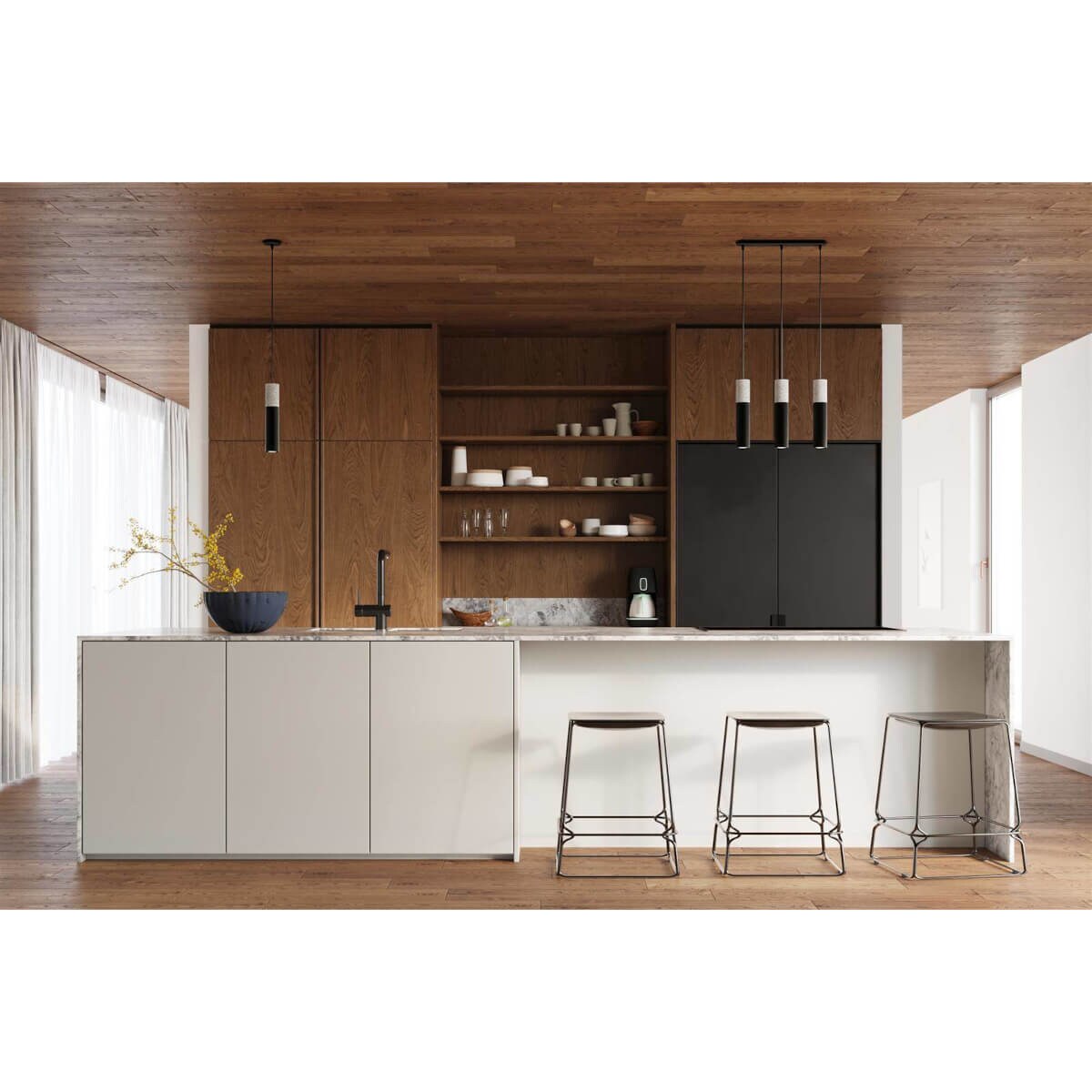 Lampa wisząca BORGIO 3P czarny