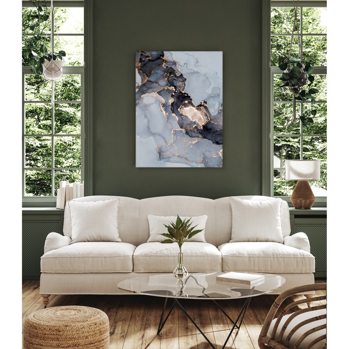 Obraz Do Sypialni MARMUR Styl Glamour Abstrakcja Akwarele 50x70cm