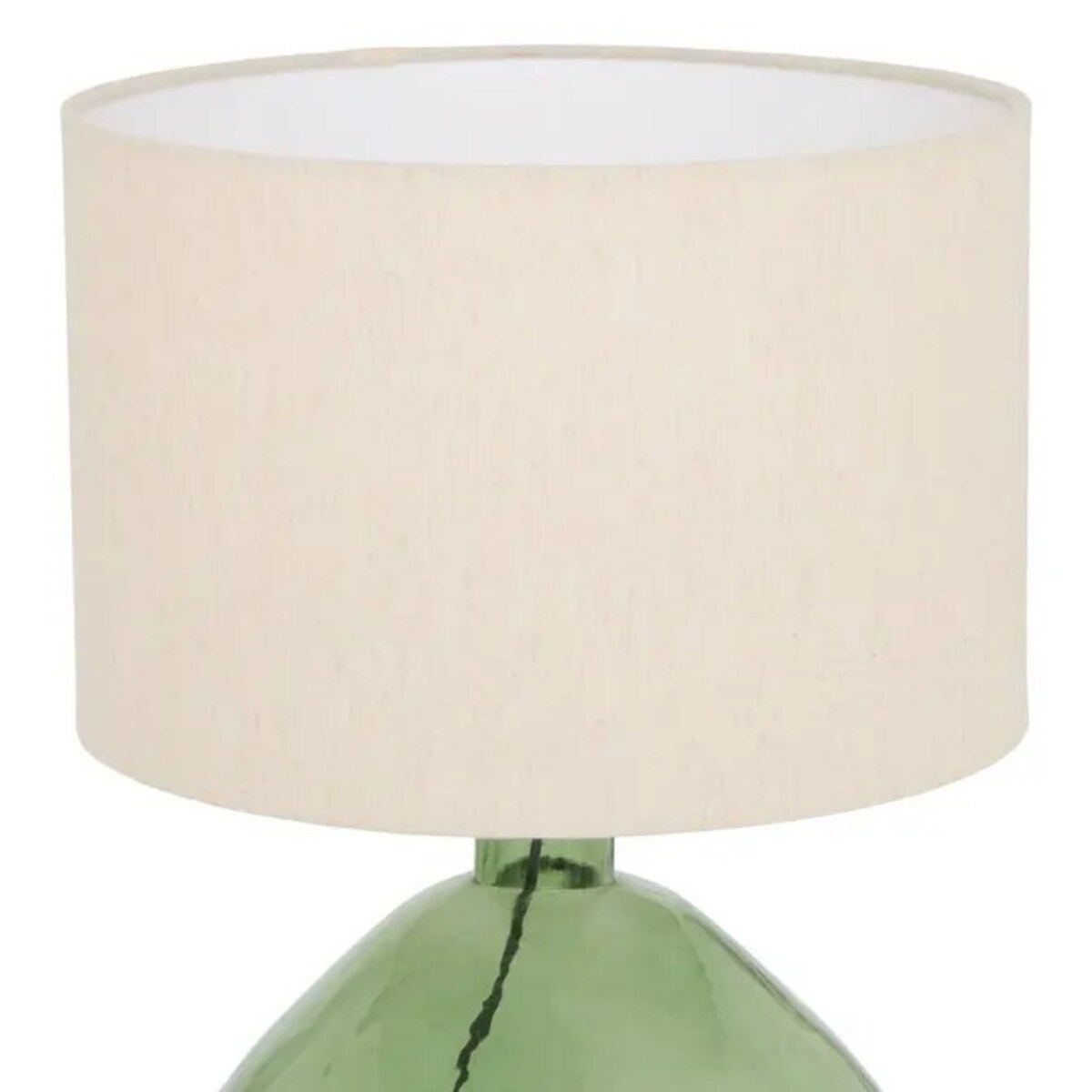 Lampa stołowa ze szklaną podstawą, zielona, 55 cm, Melly