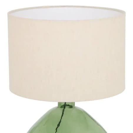 Lampa stołowa ze szklaną podstawą, zielona, 55 cm, Melly