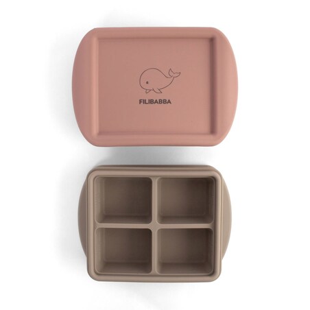 Filibabba Silikonowy pojemnik do mrożenia posiłków 2pack Rose Mix