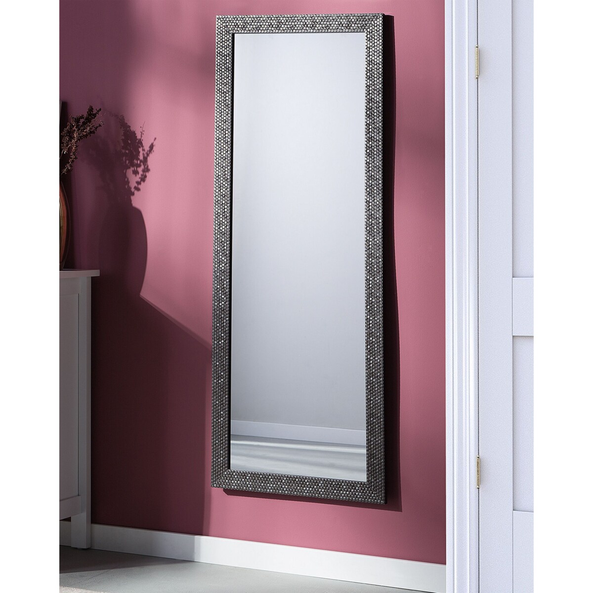 Lustro ścienne 50 x 130 cm srebrne AJACCIO