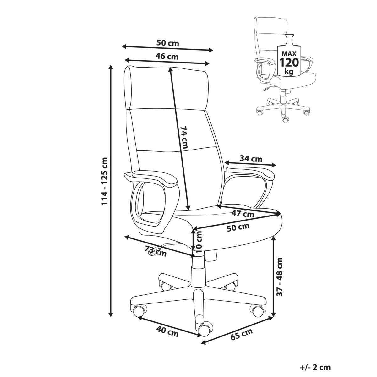 Fotel biurowy GURU Ekoskóra Czarny