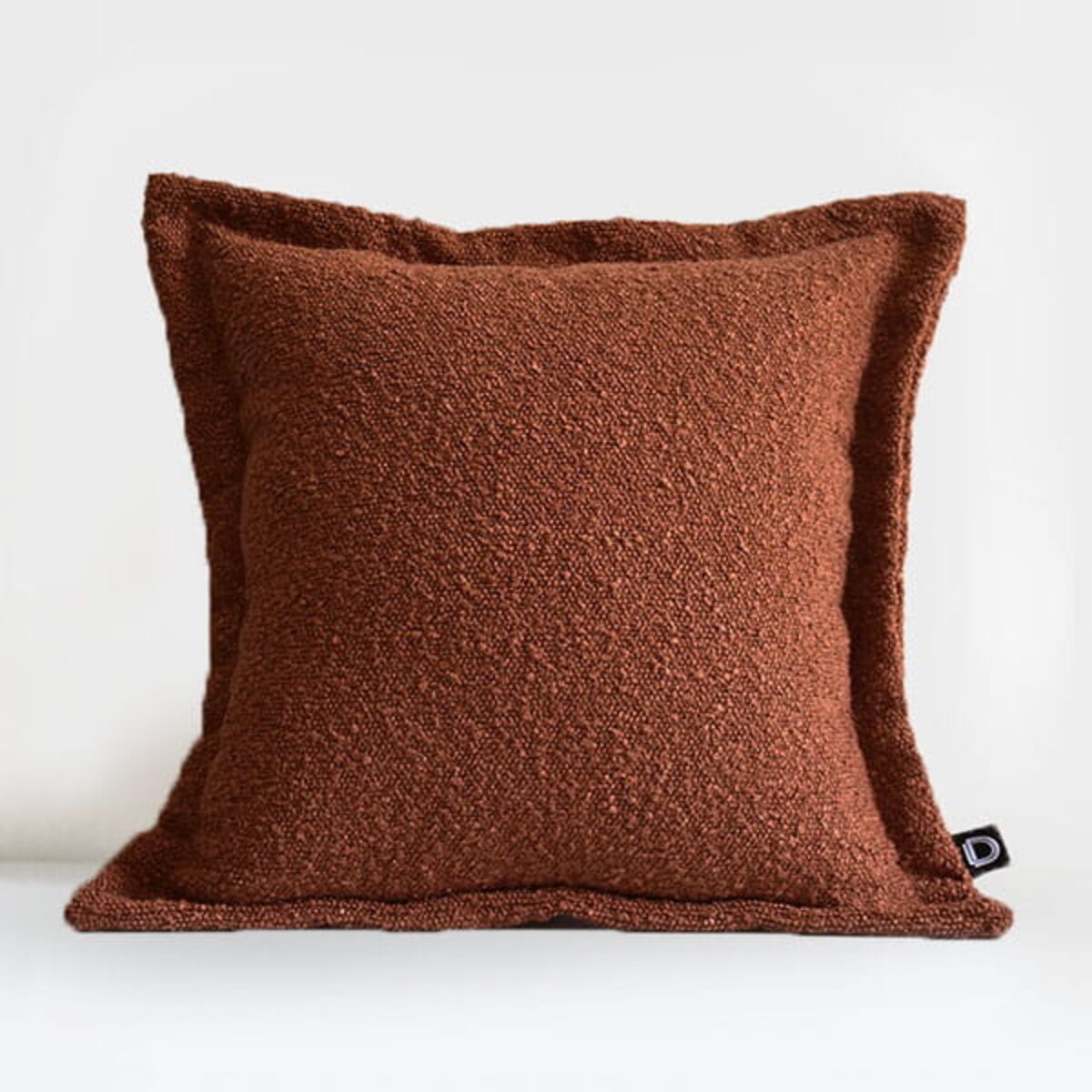 Poszewka BOUCLE z dekoracyjnym rantem BC2078 | rudy - 40 x 40 cm