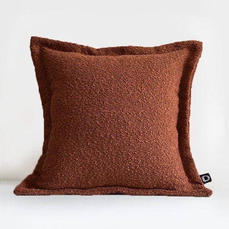 Poszewka BOUCLE z dekoracyjnym rantem BC2078 | rudy - 40 x 40 cm
