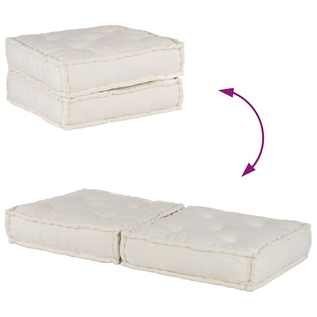 vidaXL Modułowa sofa kremowa 70x70x36 Tkanina