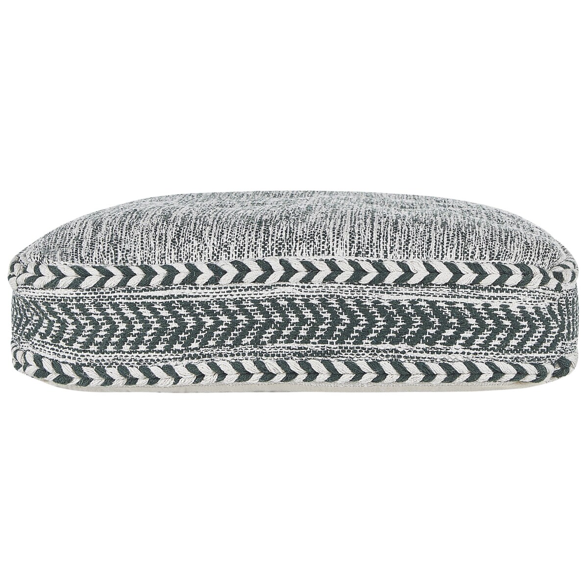 Poduszka podłogowa bawełniana 60 x 60 x 12 cm zielony z białym BIRCH