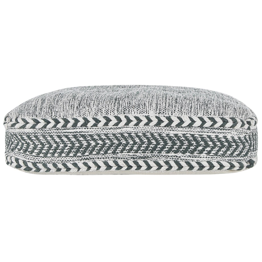 Poduszka podłogowa bawełniana 60 x 60 x 12 cm zielony z białym BIRCH