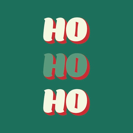 Poduszka świąteczna - Ho Ho Ho - zielona 45x45 cm