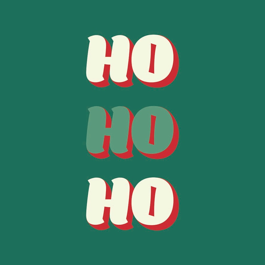 Poduszka świąteczna - Ho Ho Ho - zielona 45x45 cm