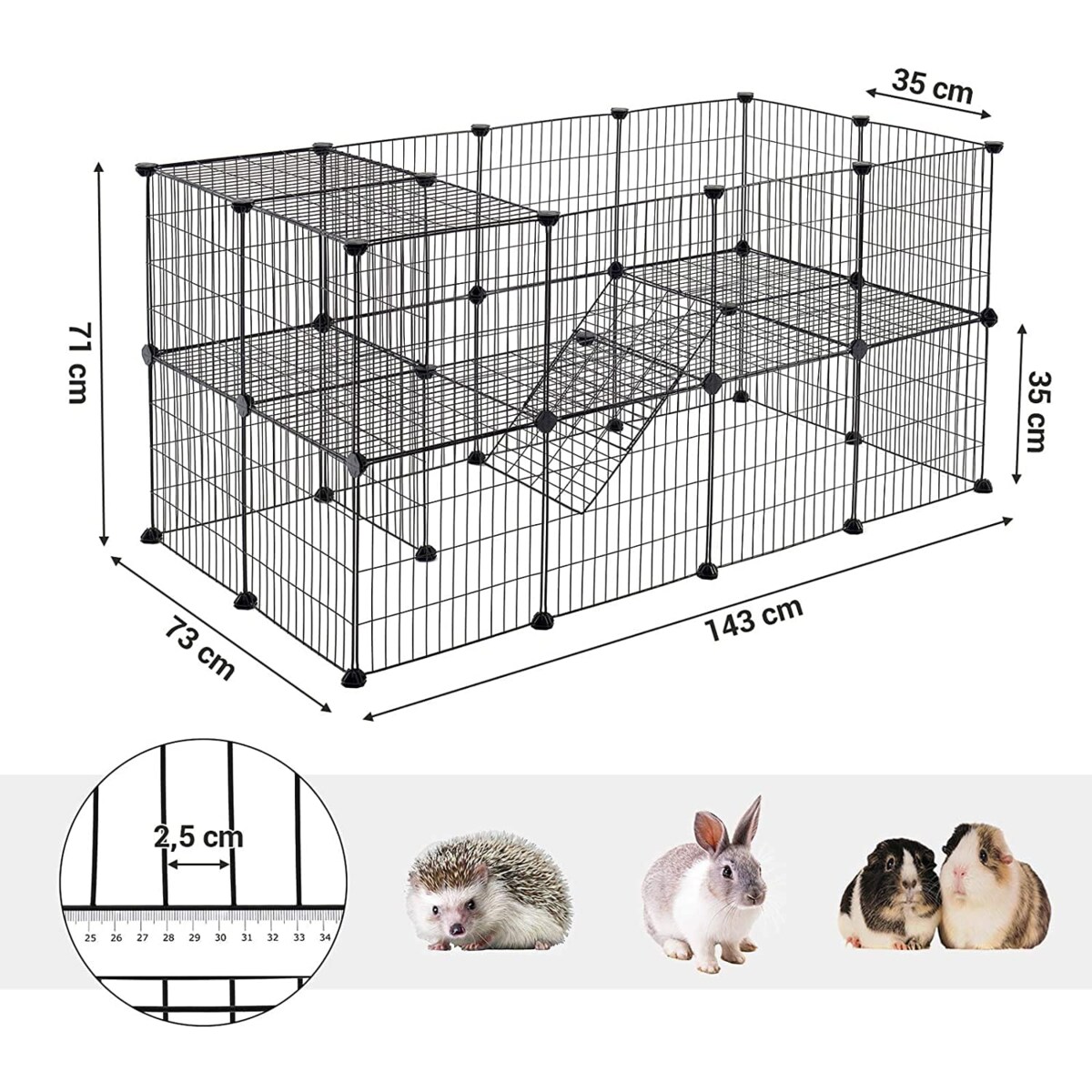 Zagroda Dla Zwierząt Kojec Składany Czarny