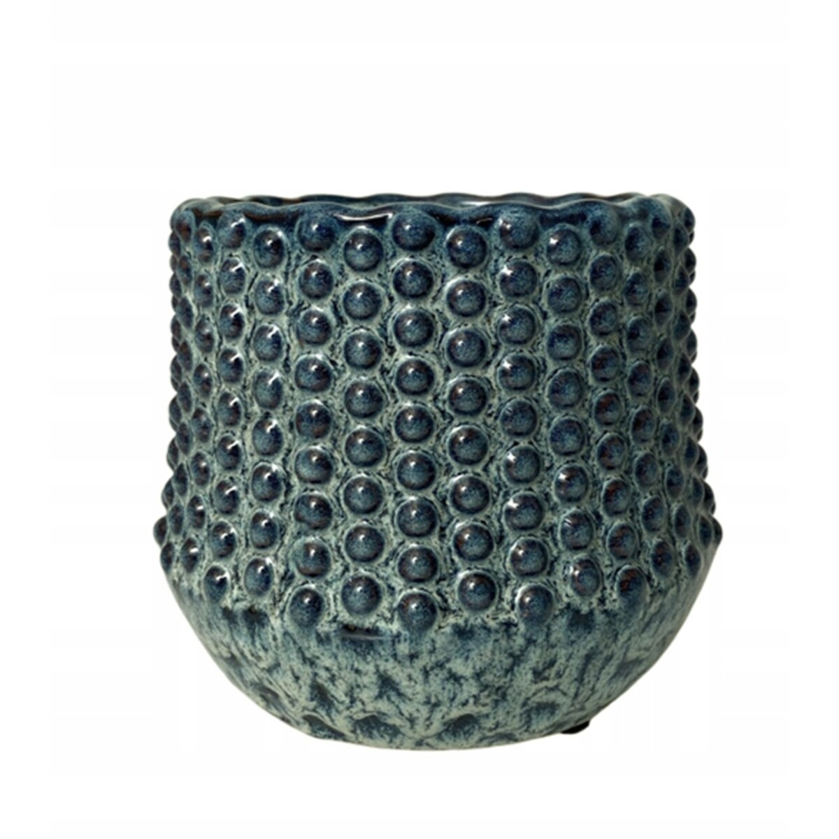 DONICA BŁĘKITNA w kółka ceramiczna śr. 13cm