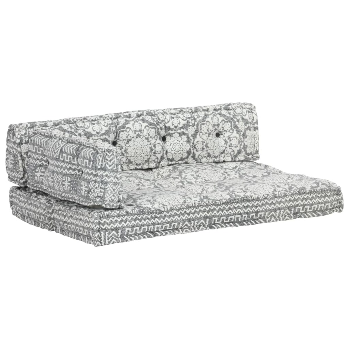 vidaXL Poduszki na sofę z palet, tkanina, jasnoszary patchwork