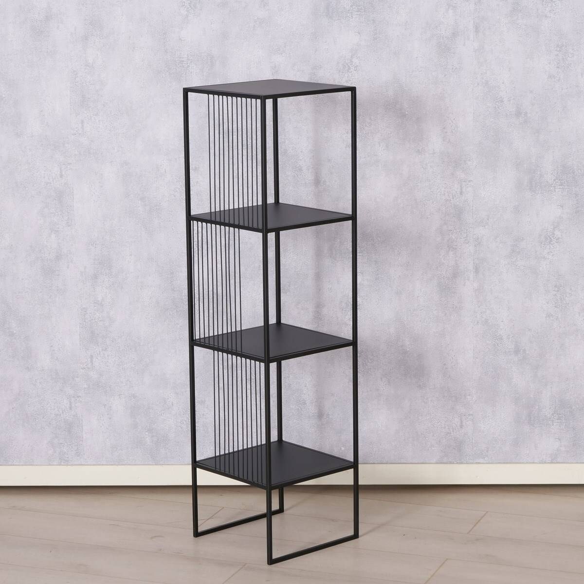 Metalowy regał Cindy, 4 półki, 115 x 30 cm