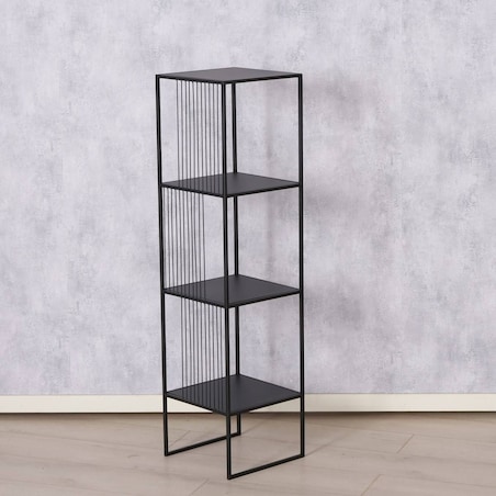 Metalowy regał Cindy, 4 półki, 115 x 30 cm