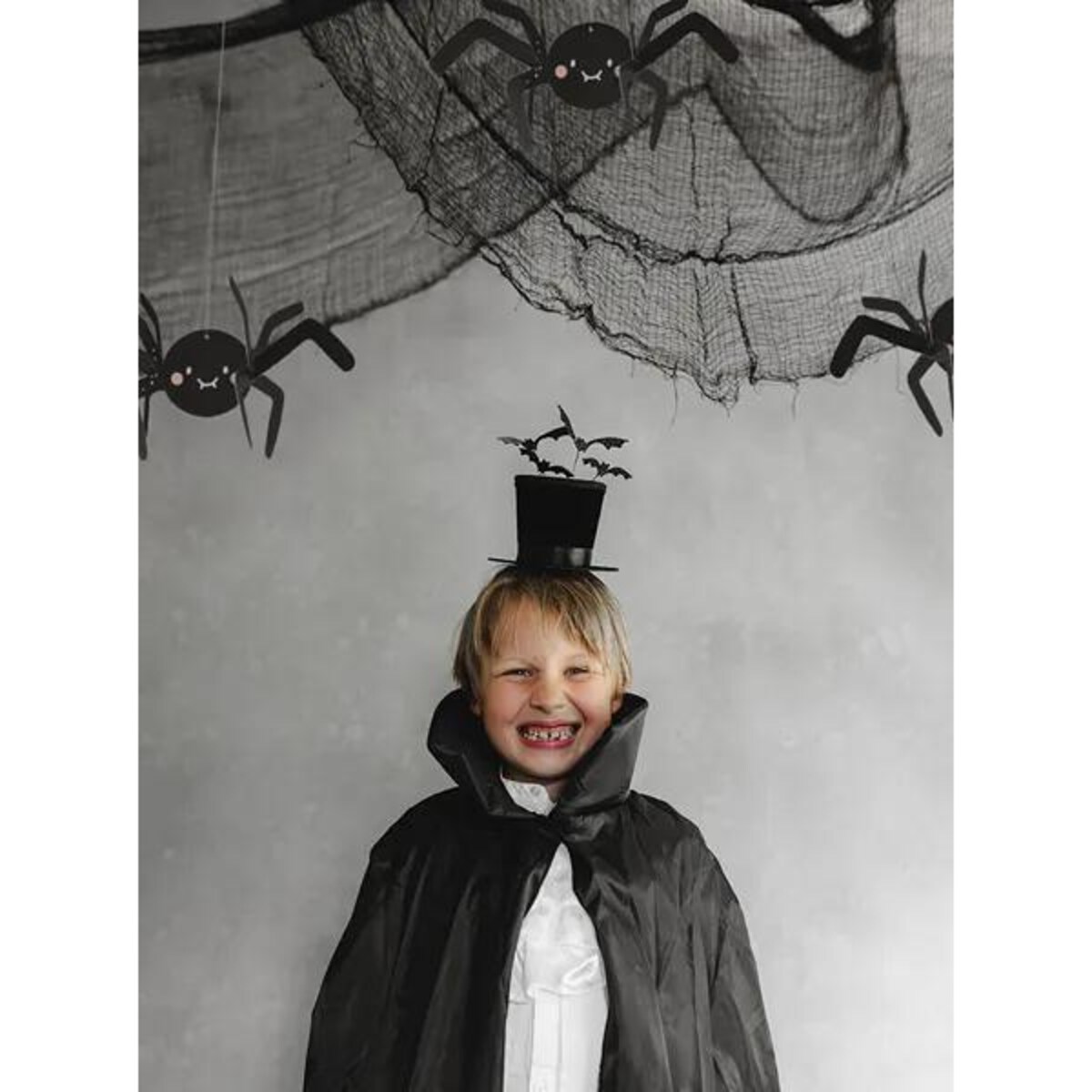 Opaska Cylinder z Nietoperzami, 19x26 cm, czarny