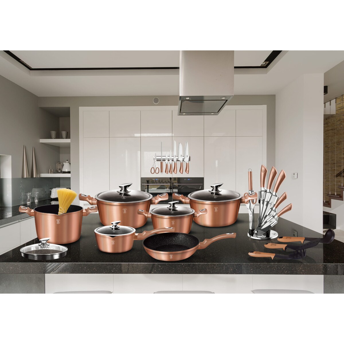 Zestaw 10 elementów garnki i akcesoria Berlinger Haus BH-6151